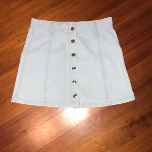 Jean Button Up Skirt